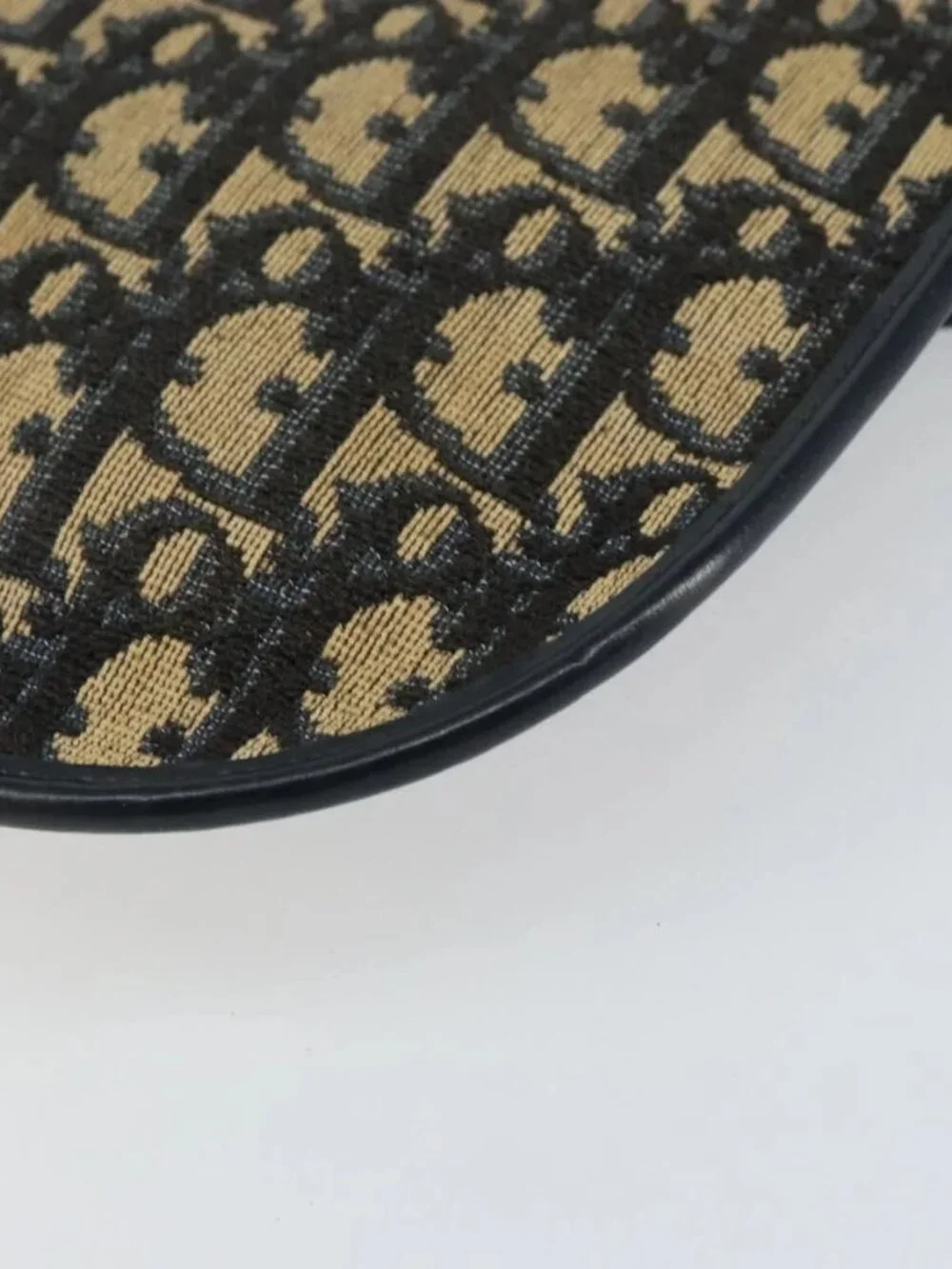 Christian Dior Trotter Canvas Shoulder Bag Navy Gold Auth 160820 - Picture 13 of 16